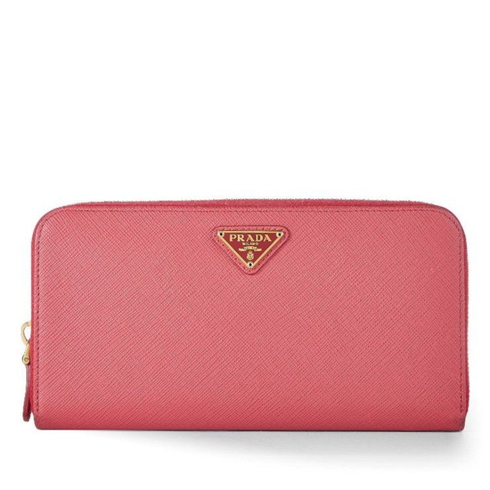 Prada Saffiano Dark Hot Pink continental wallet